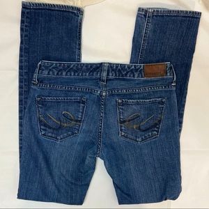 Express Jeans Stella Skinny Size 4 Med-Dark Wash